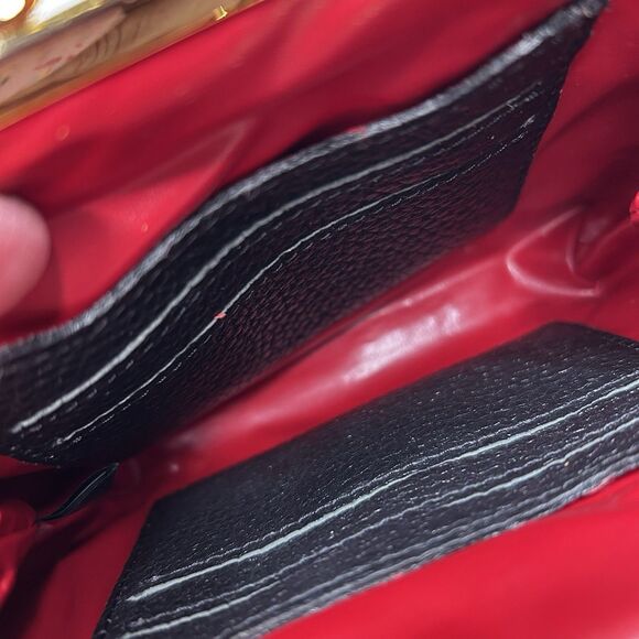 Dooney and Bourke Pebbled Leather Kiss Lock Coin & Credit Card Black Purse - Picture 5 of 6